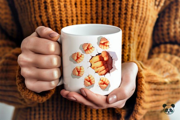 Download Dad with 6 Child Fist Bump 3D Mug Wrap - Mug wrap Collection