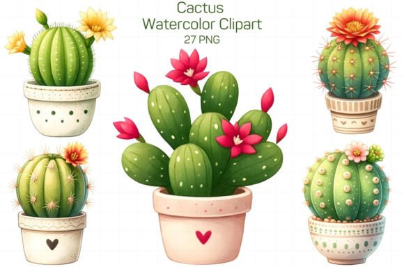 Download Cactus Sublimation Watercolor Clipart - Cactus sublimation Collection
