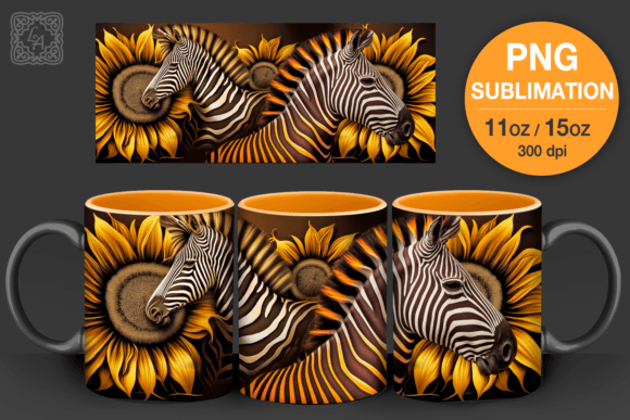 Download Sunflower Zebra Mug PNG Sublimation - Png sublimation Collection