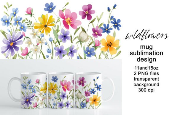Download Mug Wrap, Sublimation Design Flowers - Mug wrap Collection