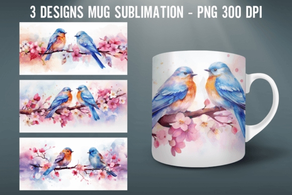 Download Bird Mug Wrap Sublimation Designs - Mug wrap Collection