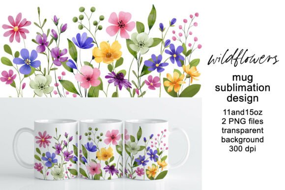 Download Mug Wrap, Sublimation Design Flowers - Mug wrap Collection