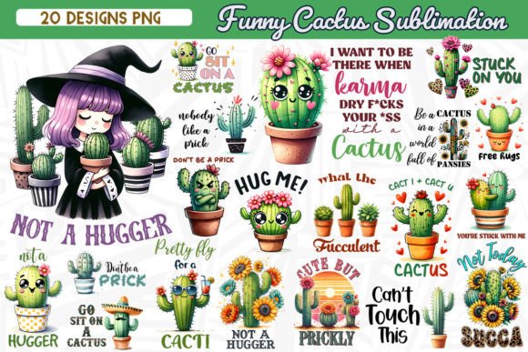 Download Funny Cactus Sublimation Bundle - Cactus sublimation Collection