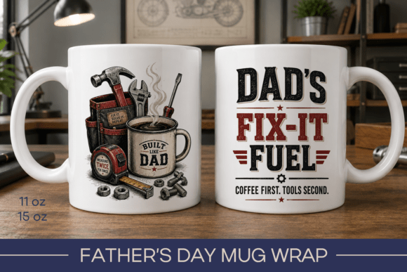 Download Funny Fathers Day Mug Wrap, Dad Mug - Mug wrap Collection