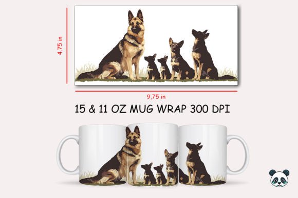 Download Papa Dog Fathers Day Mug Wrap - Mug wrap Collection