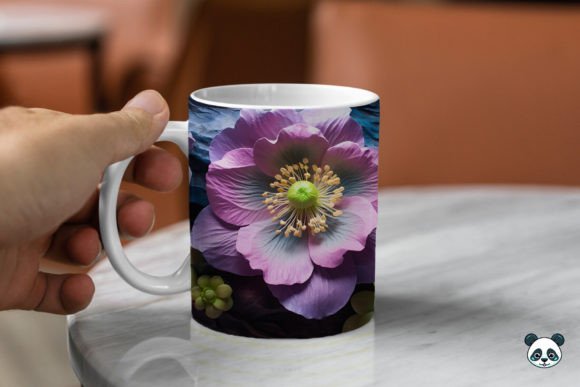 Download 3D Lenten Rose Mug Wrap Sublimation - Mug wrap Collection