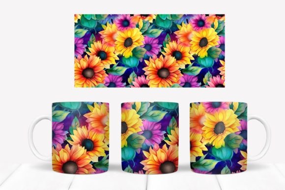 Download Sunflower Mug Wrap | Sunflower Mug - Mug wrap Collection