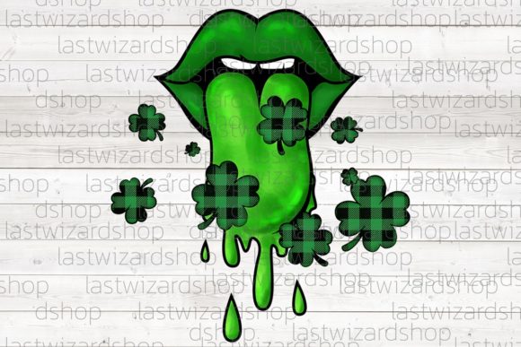 Download S.t Patrick's Day Dripping Lips Png - Premium Bundle
