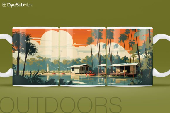 Download Vintage RV Camping Sublimation Mug Wrap - Mug wrap Collection