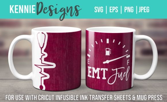 Download EMT Paramedic Fuel Mug Wrap Template SVG - Mug wrap Collection