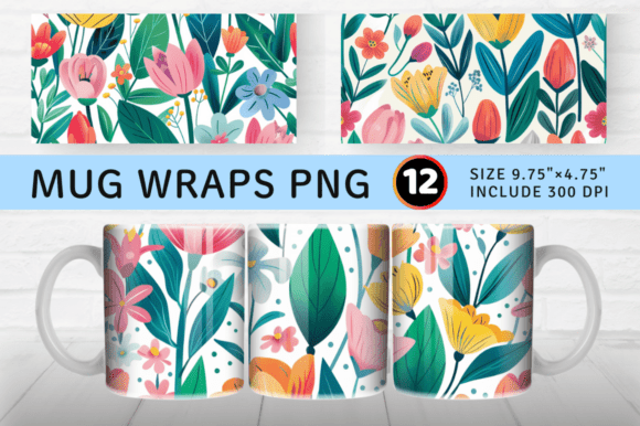 Download Spring Flower Mug Wrap Sublimation - Mug wrap Collection