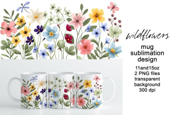 Download Mug Wrap, Sublimation Design Flowers - Mug wrap Collection