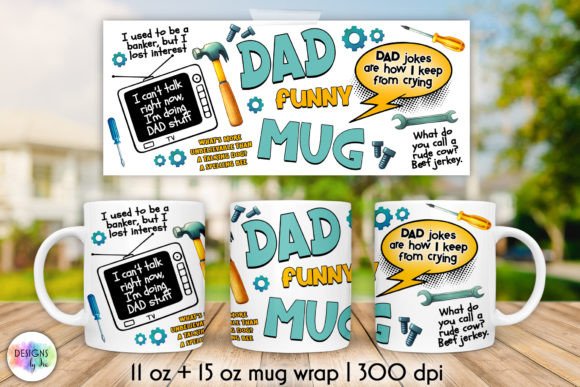 Download Funny DAD Jokes Mug Wrap Sublimation - Mug wrap Collection