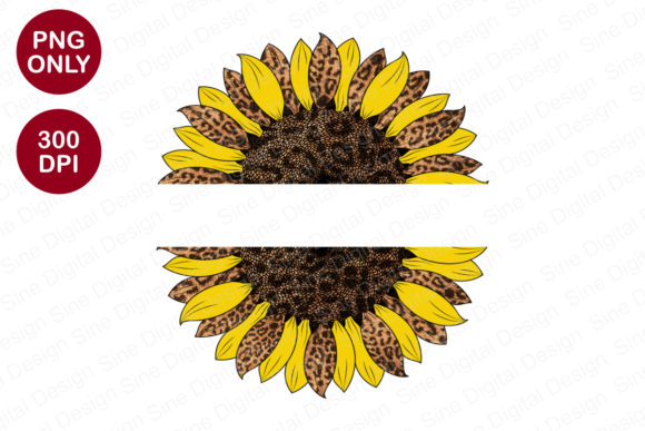 Download Split Sunflower Sublimation Designs - Flower sublimation Collection