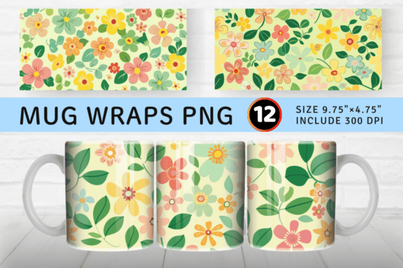 Download Spring Flower Mug Wrap Sublimation - Mug wrap Collection