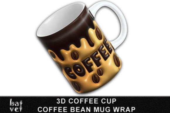 Download Inflated Coffee Mug Wrap Sublimation PNG - Mug wrap Collection