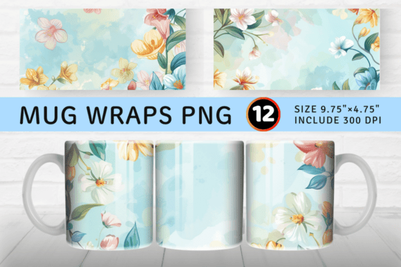 Download Spring Flower Mug Wrap Sublimation - Mug wrap Collection