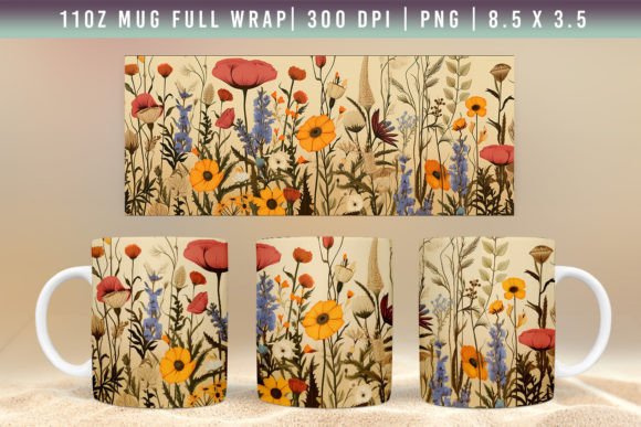 Download 3D Flower Mug Wrap, Sublimation Designs - Mug wrap Collection