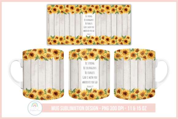 Download Sunflower Christian Mug Wrap Sublimation - Mug wrap Collection