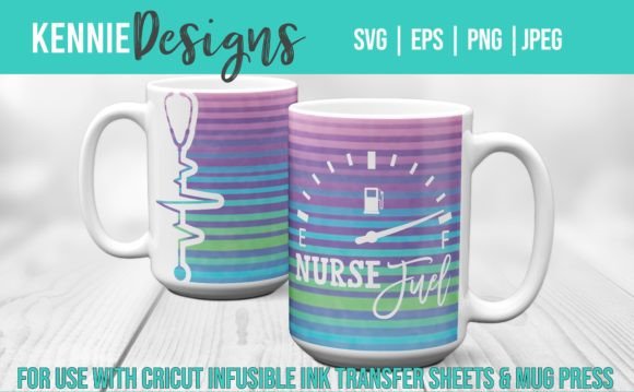 Download Nurse Fuel Mug Wrap Template SVG - Mug wrap Collection